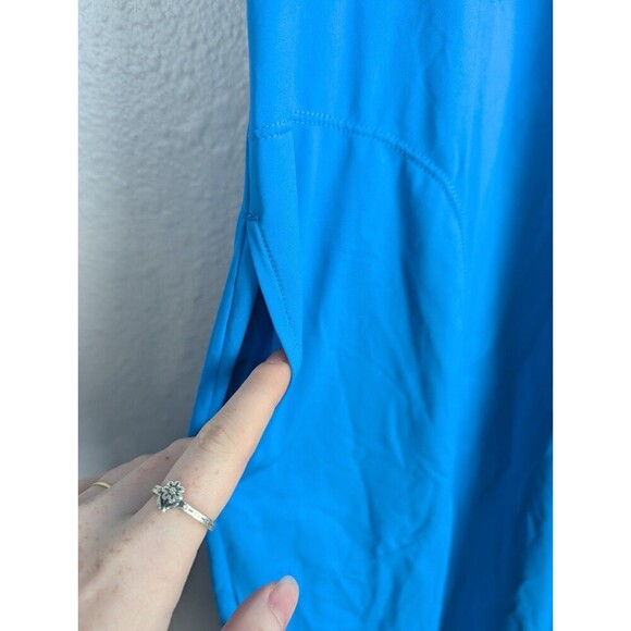 Tommy Bahama Blue Tank Midi Dress Tie String Pockets Size S - Picture 4 of 6